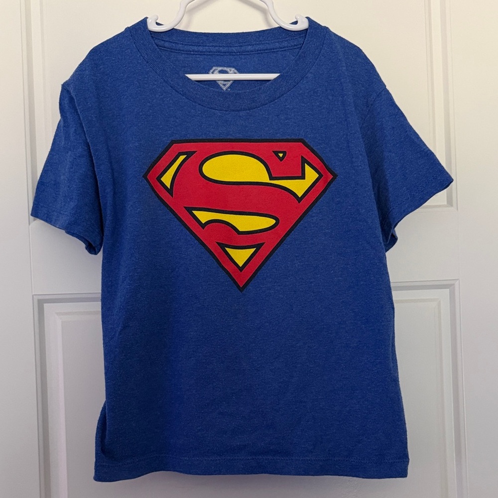 DC Comics Blue Superman Logo Kids Tee